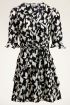 Zwart-witte overslagjurk | Jurkje western print My jewellery