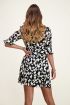 Zwart-witte overslagjurk | Jurkje western print My jewellery