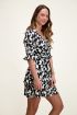 Zwart-witte overslagjurk | Jurkje western print My jewellery