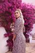 Roze midi jurk cheetah, dalmatier print