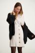 Beige midi jurk met knopen, middellange jurk My Jewellery