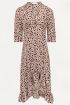 Roze midi jurk cheetah, dalmatier print