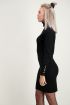 Zwarte jurk My Jewellery knoopjes | Jurk met knoopjes My Jewellery