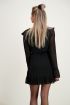 Zwarte Mesh Jurk Met Stippen, little black dress. My jewellery