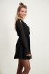 Zwarte Mesh Jurk Met Stippen, little black dress. My jewellery