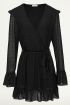 Zwarte Mesh Jurk Met Stippen, little black dress
