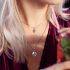 Ketting met letter in bedel zilver, ketting met hanger