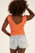 Koraal top met ruffle mouw | My Jewellery