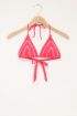 Koraal triangel bikini top met crochet | Bikini top | My Jewellery