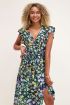 Midi overslagjurk blauwe bloemenprint | My Jewellery