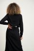 Blousejurk met taille riem | Maxi jurk Zwarte lange jurk My Jewellery