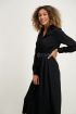 Blousejurk met taille riem | Maxi jurk Zwarte lange jurk My Jewellery