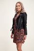 Zwarte leatherlook biker jas | Leren jasje My Jewellery