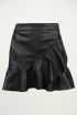 Rok met ruffles leatherlook, leren rok My Jewellery