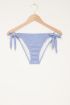 Lichtblauw bikini broekje met V-shape en rib | My Jewellery
