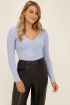 Lichtblauw vest met rib structuur | My Jewellery