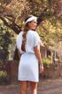 Lichtblauwe jurk met open rug, comfy dress