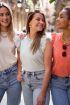 Groene top met broderie & volants | My Jewellery