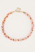 Lichtroze ketting sunrocks gevlochten | My Jewellery 