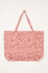 Lichtroze shopper met bloemenprint | My Jewellery