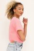 Lichtroze T-shirt met V shape
