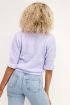 Lila top met ruffle mouw