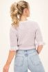 Lila gebreide trui met ruffle mouwen | My Jewellery