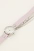 Lila horloge met dubbele band