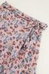 Lila wikkelrok met bloemenprint