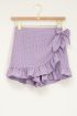 Lila skort met stippen print