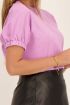 Paars oversized shirt met elastische mouwen | My Jewellery