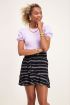 Lila rib top met pofmouwtjes | My Jewellery