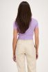 Lilac basic crop top with short sleeves | My Jewellery