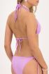 Lilac bikini top triangle with double strap and rib | My Jewellery