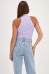 Lilac halter top with rib texture | My Jewellery