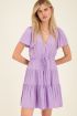 Lilac drawstring midi dress | My Jewellery