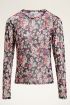 Zwarte mesh top bloemenprint | My Jewellery
