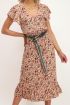 Midi jurk met retro bloemenprint