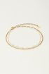 Minimalist double anklet with pearls | My Jewellery
