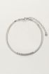 Minimalist double anklet with squares | My Jewellery