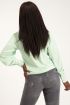 Mintgroene blouse satijnen look