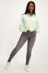 Mintgroene blouse satijnen look
