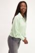 Mintgroene blouse satijnen look