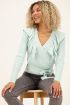 Mintgroen overslagvest met ruffle | My Jewellery