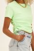 Mintgroen T-shirt met trekkoordjes | My Jewellery