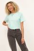 Mintgroen T-shirt met V shape