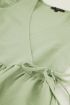 Mint groene jurk met lagen en pofmouwen