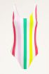 Gestreept badpak groen multi kleur, Badpak dames My Jewellery