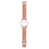 Metalen horloge rose goud met witte wijzerplaat, horloges