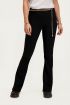 Zwarte flared broek met rib, Broeken My Jewellery